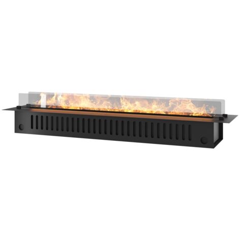 Cheminée à vapeur d'eau encastrable Invapo Insert 1800 - Flammes multicolores, effet 3D et contrôle par application, réservoir de 3,6 l - 180 cm