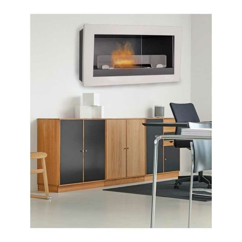 Tecno Air System - Bio-Cheminée Murale Verona 3000W Noir