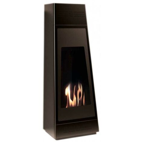 Cheminée au sol avec porte au bioéthanol TecnoAir System Ruby Tokyo power 3Kw