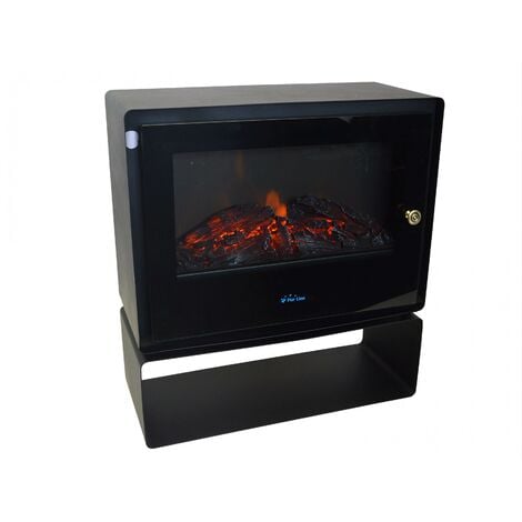 Cheminée électrique niklas 1500w parabole effet flamme vive 2