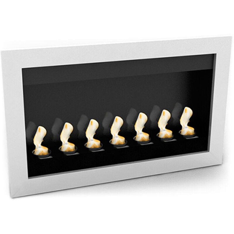 Privatefloor - Cheminée bio éthanol murale contemporaine blanche - VPF-FD50-WHITE Blanc