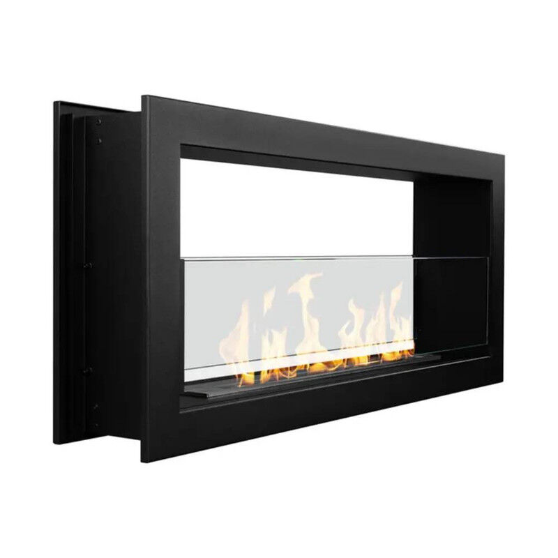 Divina Fire - Cheminée bioéthanol double face encastrable biocheminée 2 faces 90x40 montefalco 90