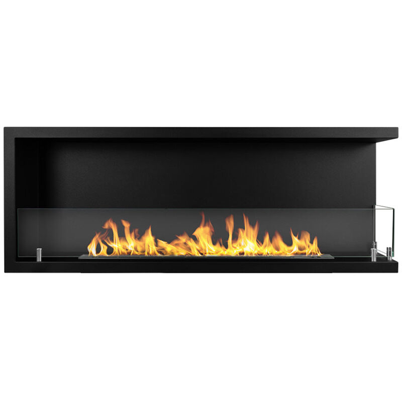 Divina Fire - Cheminée bioéthanol encastrable d'angle biocheminée 120x45 sutri 120 dx
