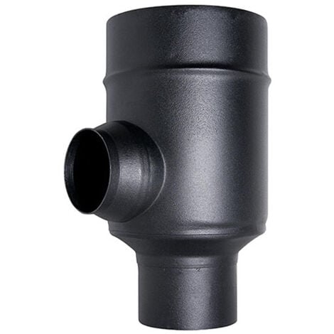 Cheminee coaxial Element separateur noir D. 80/130 CE en acier 316 pour poele a pellets Fabrique en Italie UNI 1856/2