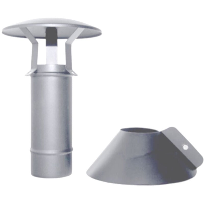 Cheminee coaxial en acier inoxydable d. 80/125 poele a granules terminal vertical ce Fabrique en Italie