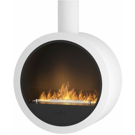 Cheminee design avec bruleur a l ethanol cm 70x70x35 Sined Fire INCYRCLE WHITE