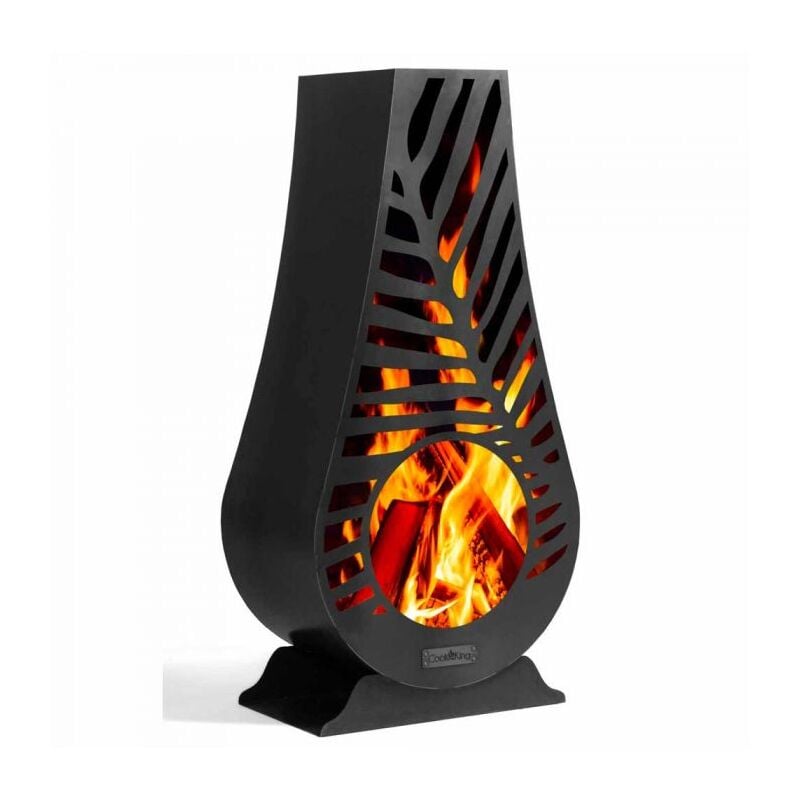 Cookking - Poêle à bois d'extérieur design lima, acier naturel 111483