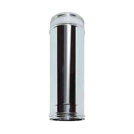 Cheminée double paroi isolé air  dn 080/100 l 0,25 mt. tuyau en acier inoxydable 316