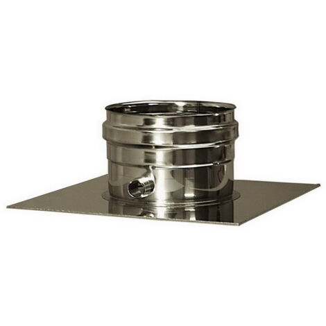 Cheminee double paroi isole plaque de drainage fermee  inox dn 200/250