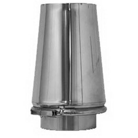 Cheminee double paroi isole terminal chapeau conique  inox dn 350/400