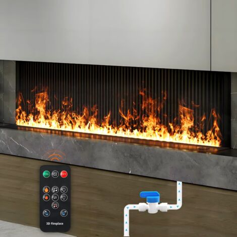 Cheminée électrique 100cm flamme couleur télécommande, pas de chaleur