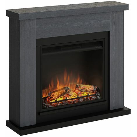 Cheminée électrique décorative "Frode" Gris cendre - Powerflame