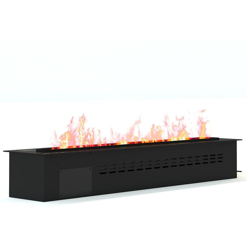 Privatefloor - Cheminée Électrique Décorative avec Flamme de Vapeur d'Eau - 260CM Noir