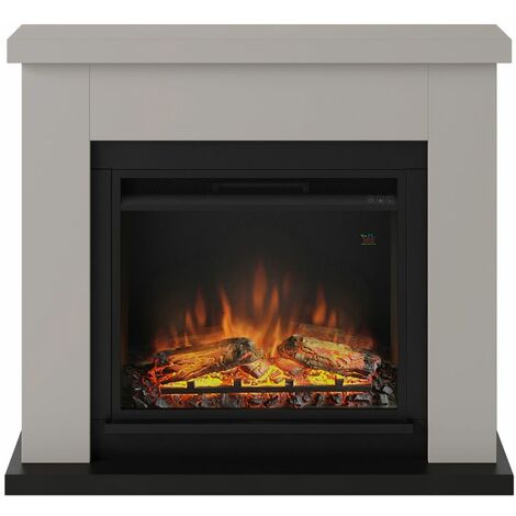 Cheminée électrique décorative Frode beige – Puissance 1500W – Capacité jusqu'à 37m² – Technologie Nichrome Heater Blower – Tagu