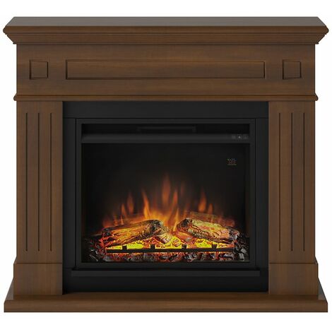 Cheminée électrique décorative "Larsen" Bois de noyer - Powerflame