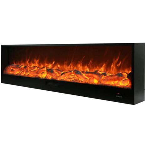 Cheminée électrique encastrée Amiata cm 50,7x20x180 SINED AMIATA - Nero