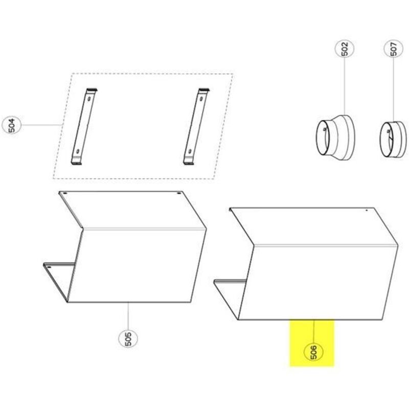 Roblin - Cheminee Hotte Partie Inf Rep 506 133.0036.928 Pour hotte