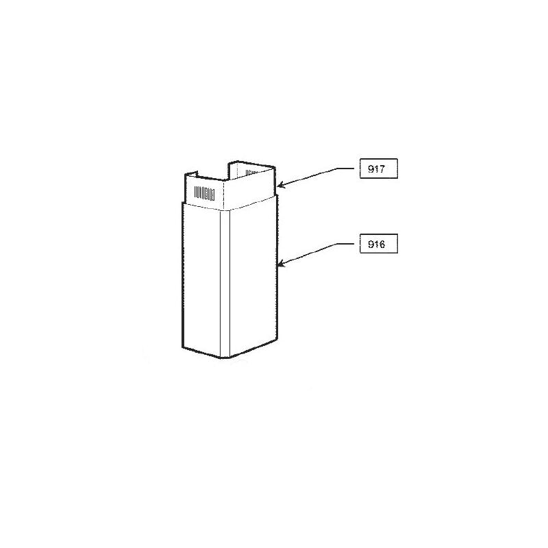 De Dietrich - Cheminee inferieure afcpfxprof rep 916 pour hotte de...