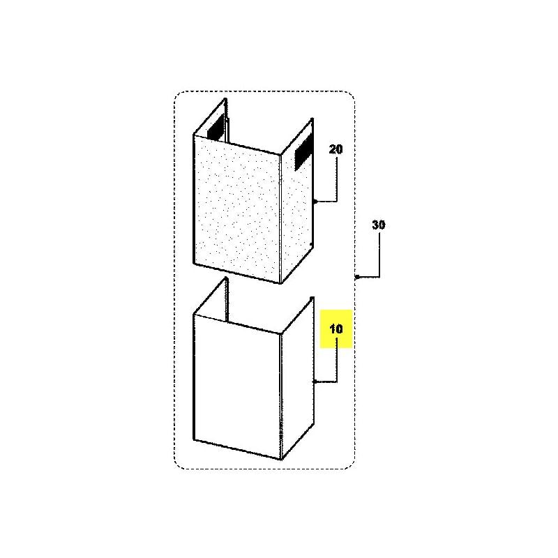 Cheminee inferieure inox pour hotte ariston - C00274353
