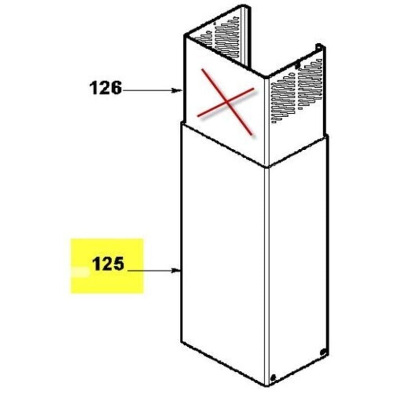 Brandt - Cheminee Inox Inferieure 74X6926 Pour hotte