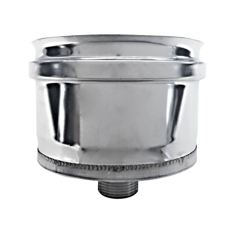 Cheminee double paroi isole bouchon collecteur de condensation conduit inox dn 80/130