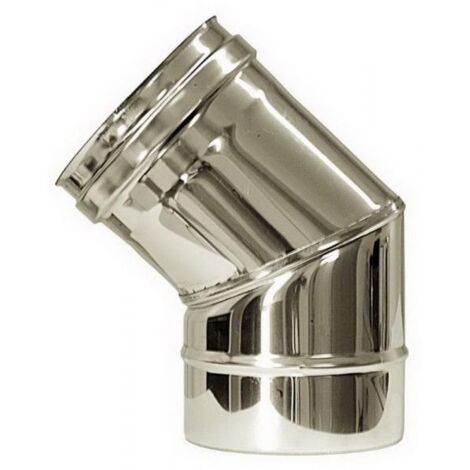 cheminée isolé INOX dn 150/200 courbe 45 °