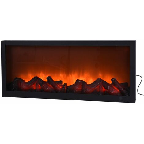 MM_UNVERIFIED_BRAND Cheminée électrique LED avec flamme réaliste, décoration de Noël, 41 x 35 cm