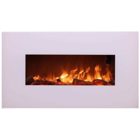 Cheminée Électrique Blanche Roberta Cm 95x109x21,5 Fuego Fuego Roberta  Blanco