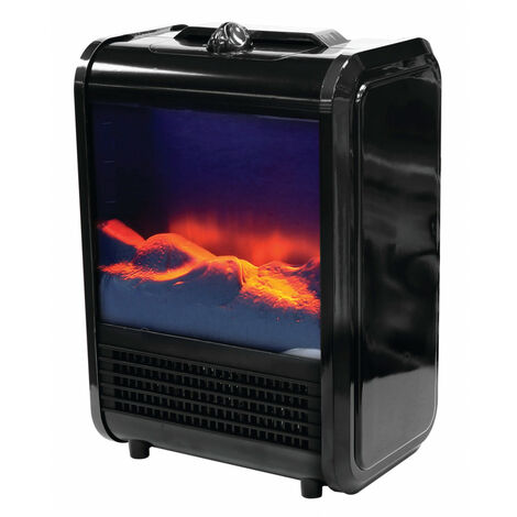 [JAMAIS UTILISÉ]Cheminée noir Max Heater - VENTEO - Cheminée compacte et portable - Noir - Adulte - Effet flamme réglable 1500W