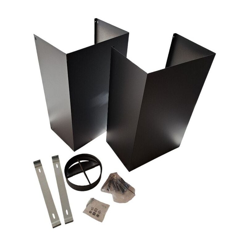 Roblin - kit cheminee noir accessoire hotte pour hotte ...