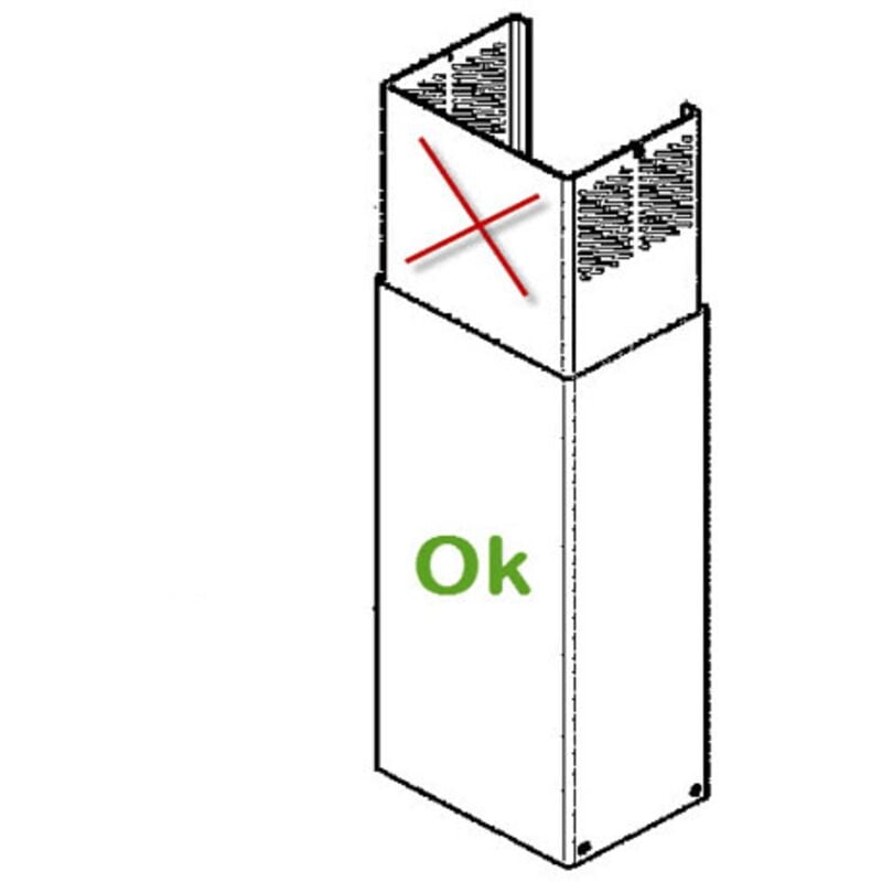 Brandt - cheminee partie inferieure pour hotte 74X6996