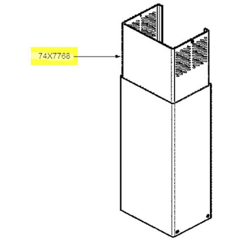 Brandt - cheminee partie superieure pour hotte 74X7768