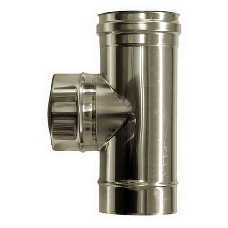 Cheminee Raccord T 90 DN 180 conduit de fumee tuyau en acier inoxydable 316