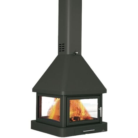 Cheminée suspendue à bois 4 faces - BRONPI Huelva - C 16 kW