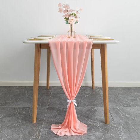 Chemins de table en mousseline soyeuse pour les occasions festives telles que les mariages, les tables de fête et bien plus encore.