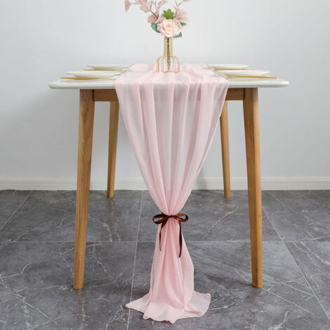Chemins de table en mousseline soyeuse pour les occasions festives telles que les mariages, les tables de fête et bien plus encore.