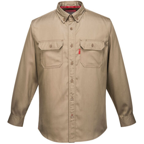 Chemise Bizflame 88/12 couleur : Kaki taille XXXL - PORTWEST