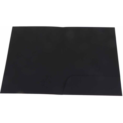 Chemise de classement biseautée avec rabat et poche, format L, fermeture pratique, idéale pour documents, couleur noire.