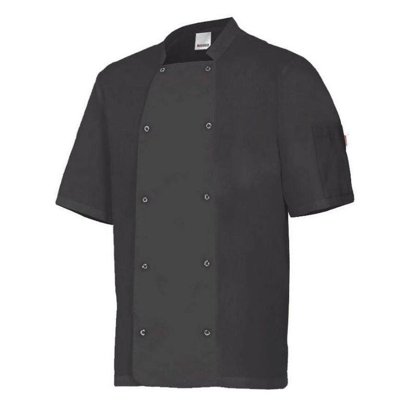 Veste de cuisine manches courtes avec boutons pression Noir 58 - Velilla
