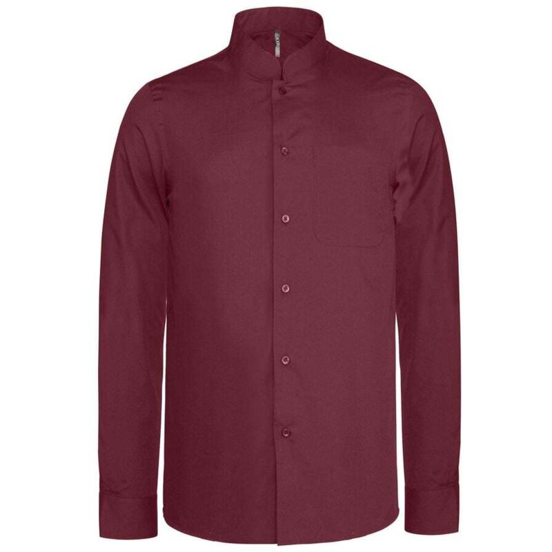 Chemise de travail col mao manches longues Kariban Bordeaux l