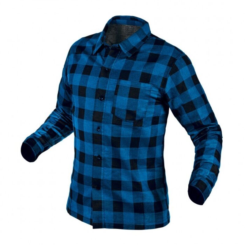 Chemise en flanelle bleu marine, taille L