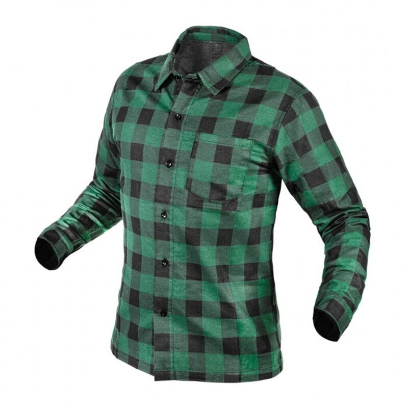 Chemise en flanelle, verte, taille M