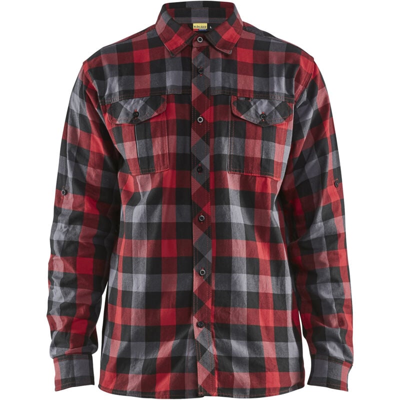 Chemise de travail flannelle 3299 - Rouge/Noir S