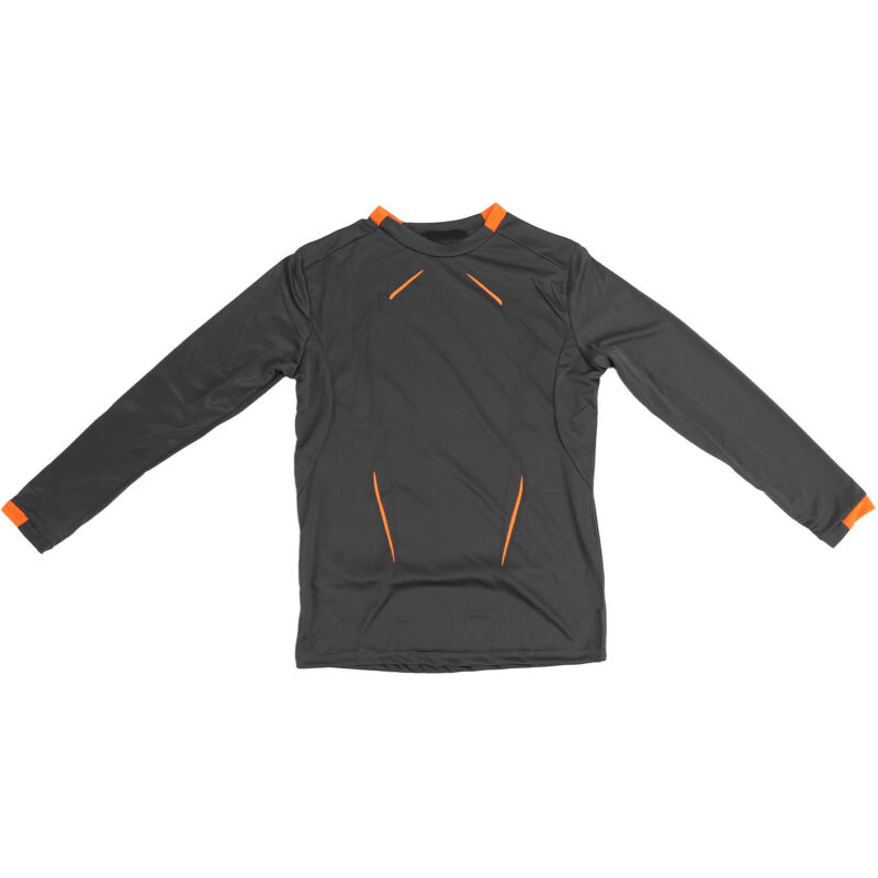 Chemise Homme Respirante Fitness Entraînement Manches Longues Imprimé Sportif Extérieur Gris Foncé M