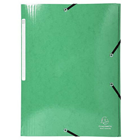 Chemise - IDERAMA - Max Capacité - 3 rabats élastiques - Carte pelliculée 425g - Vert
