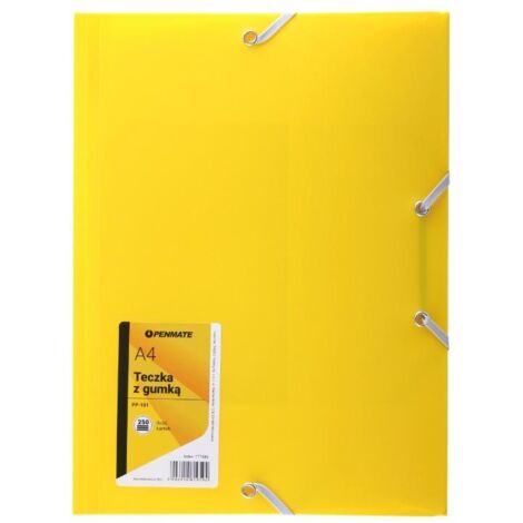 Chemise PENMATE A4 avec bande élastique - jaune, porte-documents spacieux