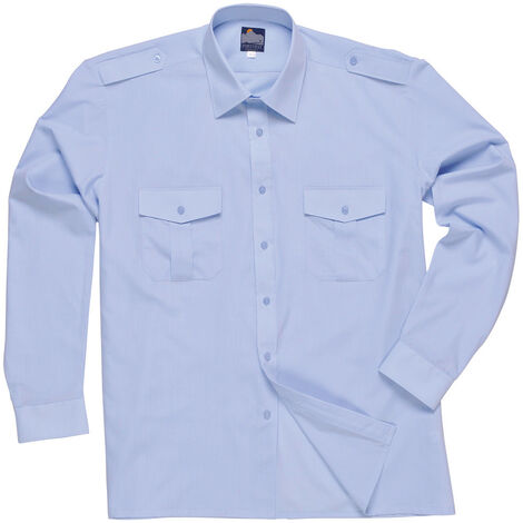 Chemise Pilote Portwest S102 Bleu Confort Et Professionnalisme Pour Pilotes Et Agents. - Portwest