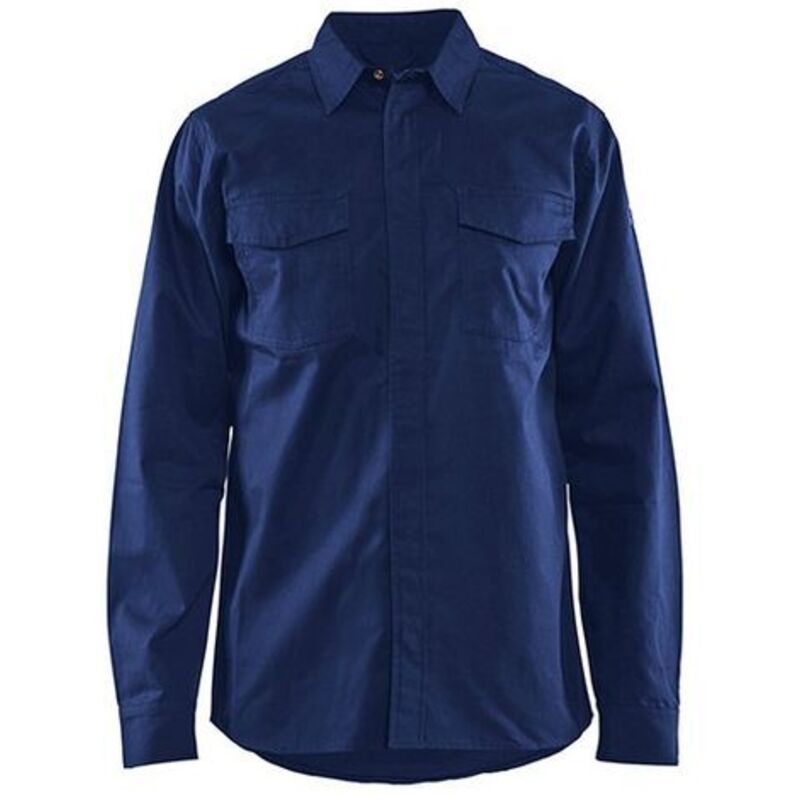 Chemise de travail retardant flamme 3226 - Marine 4XL