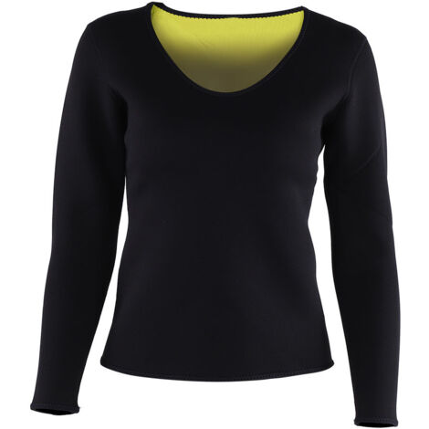 Chemise Sauna Femme Minceur Manches Longues Néoprène pour Perte de Poids (XL)