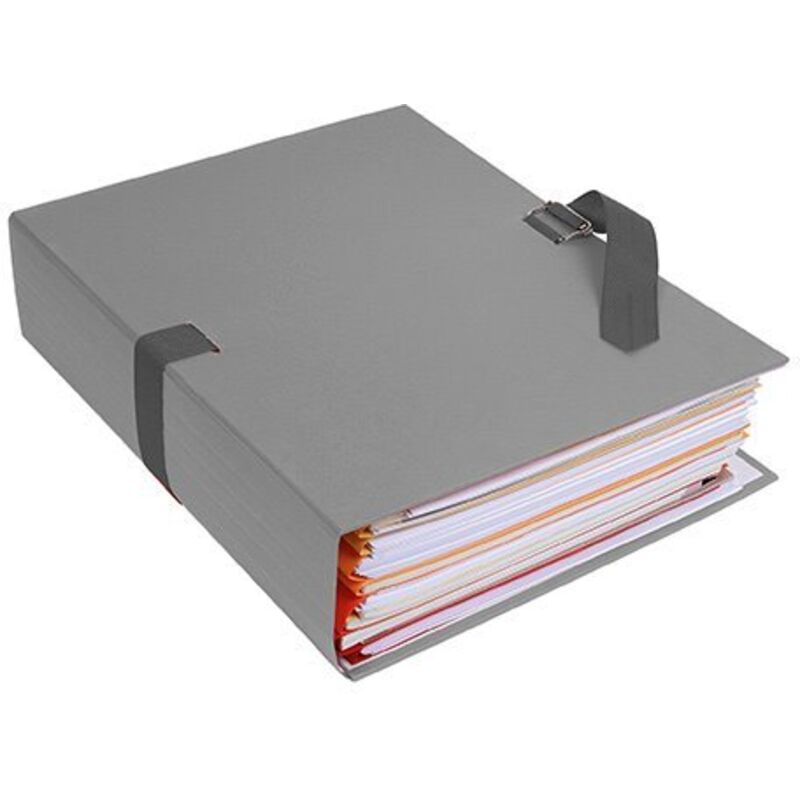 EXACOMPTA Chemises Dos extensible Papier Gris